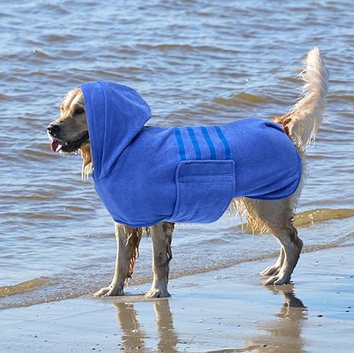 Dog Drying Coats with Hood (XXX-Large / Blue(Hood))