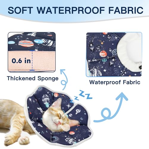 Cat Cone Collar Soft (Dark Blue / Small)