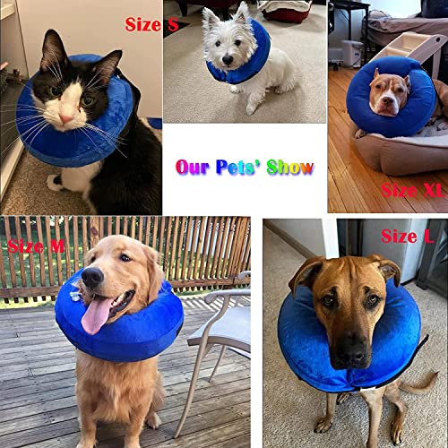 Inflatable Dog Cone Collar for After Surgery (Blue / Large (Neck: 15"-18"))