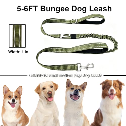 Bungee Dog Leash 5FT (Army Green / 5FT-6FT)