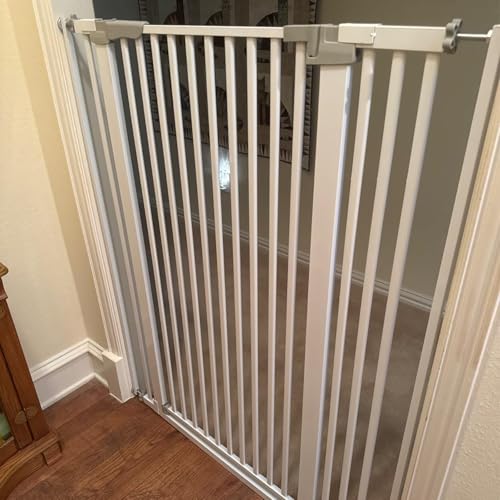 51.18 Inch Extra Tall Pet Gate (White / 51 inch)