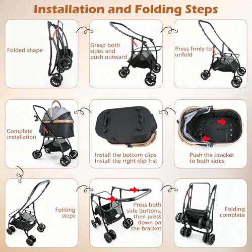 Pet Stroller for Small Dogs Cats