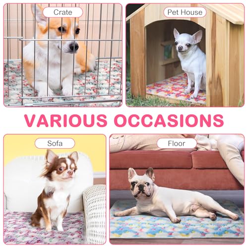4 Pack Self Heating Cat Bed Cat Self Warming Pad with Removable Cover Extra Warm Thermal Pet Pad Washable Pet Crate Mat Anti Slip Kennel for Indoor Outdoor Pets (16 x 20 Inches)