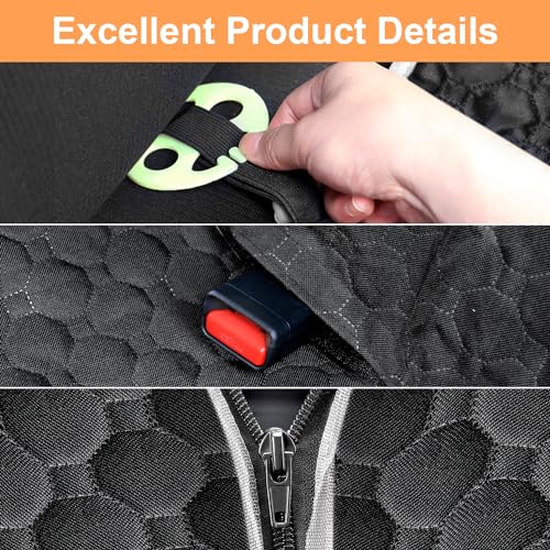 Dog Car Seat Cover for Back Seat (Black / Standard (54" W x 55" L))