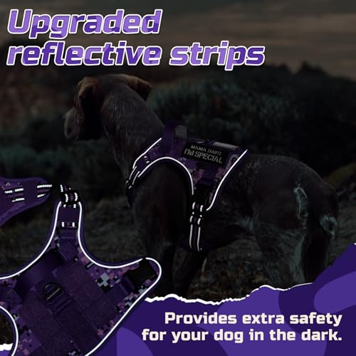 Tactical Dog Harness for X (Purple Camo / X-Large)