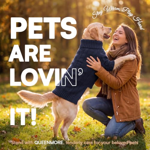 Dog Sweaters for Medium Dogs Girl Boy (Medium / Dark Navy)