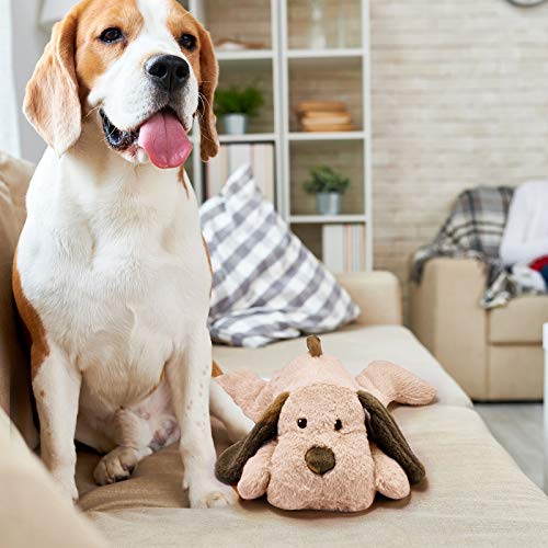 Puppy Heartbeat Toy for Anxiety Relief Dog Behavioral aid Toy for Puppies Sleep Aid Separation Anxiety Soother Cuddle (Brown)