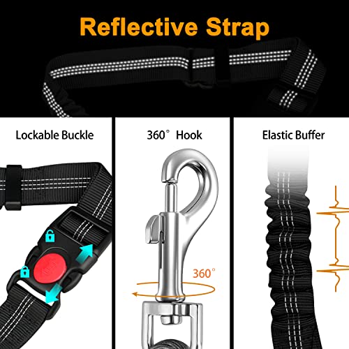 Chew Proof Dog Car Seat Belt (Black / 1 Pack)