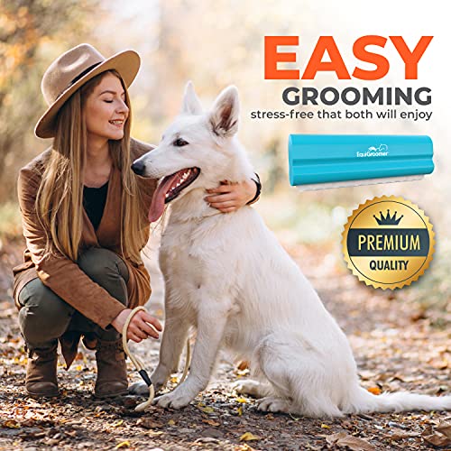 5 Inch Undercoat Deshedding Brush for Dogs & Cats (5 Inch / Turquoise)