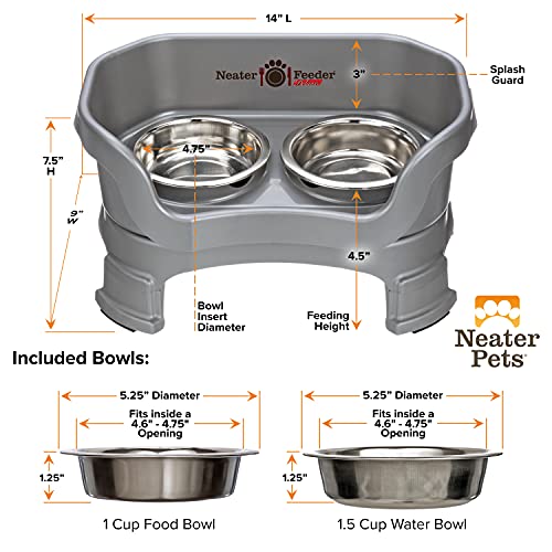 Neater Feeder Deluxe Mess (Cat + Standard Bowl / Gunmetal)