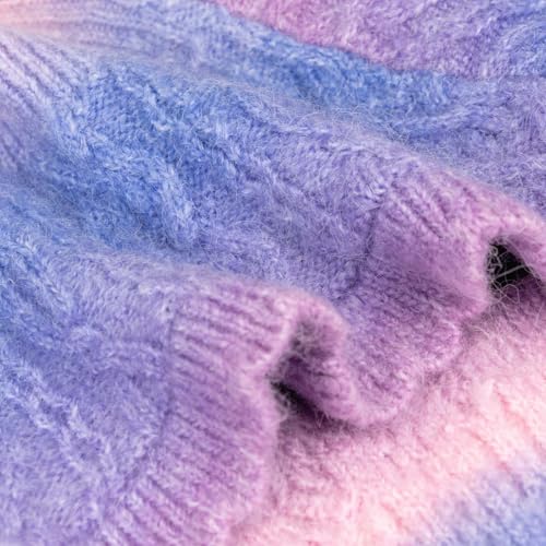 Rainbow Mohair Dog Sweater Cloak (Medium(Back Length 12") / Rainbow 1)