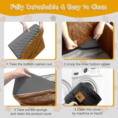 Dog Car Seat for Small (BlackBrown / Medium)