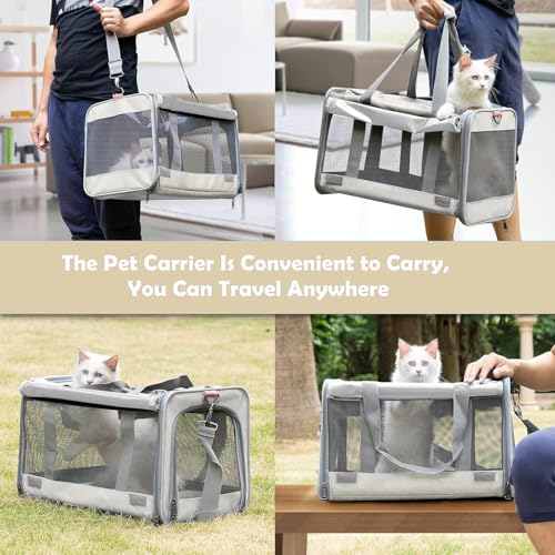 Pet Carrier for Large Cat Soft (Beige / 18.1"L x 11.8"W x 11.8"H)