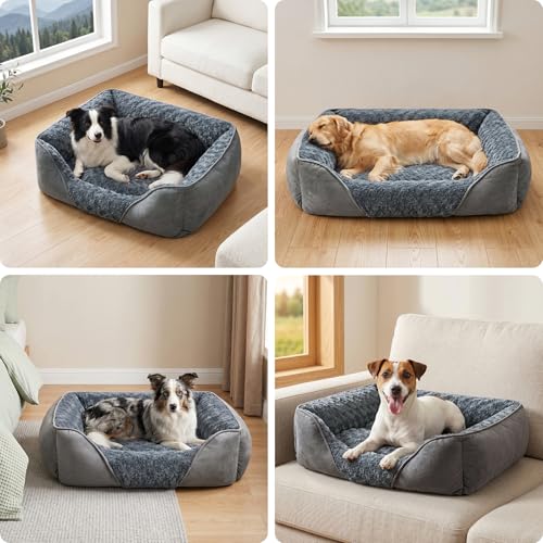 XX Large Dog Bed for Large Medium Small Dogs (XXL(42"x 30"x 10") / Grey)