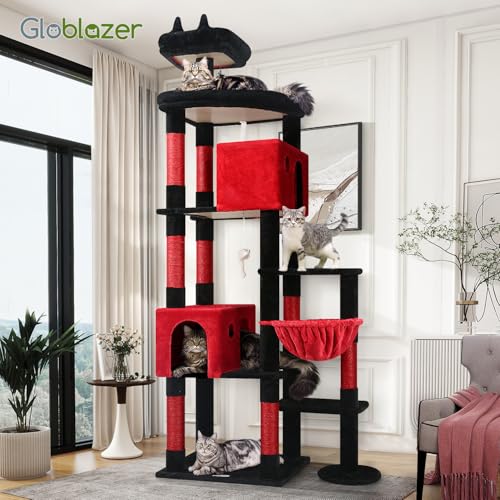 Gothic Giant Cat Tree for Indoor Large Cat (83inch / Blood-Gothic)