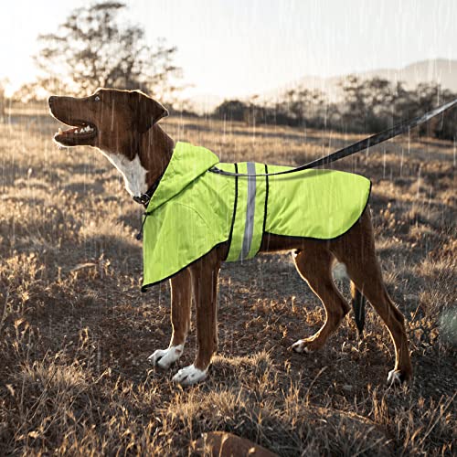 Dog Raincoat Waterproof Reflective Dog Rain Jacket (Green / XX-Large)
