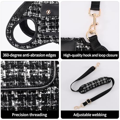 Dog Lift Harness Dog Carrier Sling for Small Dogs & Cats (X-Small(2-5 LBS) / 2.0 Black)