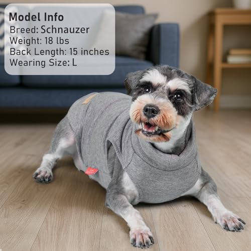 2Pack Dog Sweater for Small Dogs Soft Pet Coats Fleece Sweatshirt (Large (12-18lbs) / 3# Stripe+Grey)