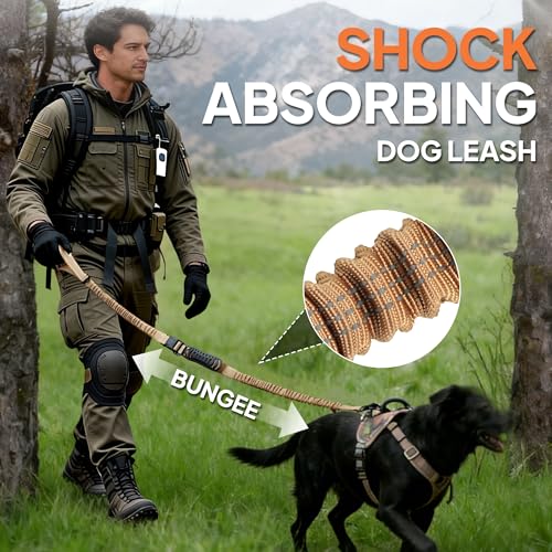 Heavy Duty Dog Leash for Large Dogs that Pull (Brown)