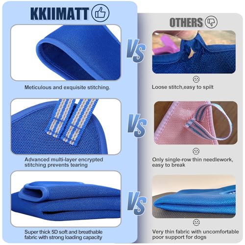10 in 1 Pet Grooming Hammock Harness with Nail Clippers (M/Under 36 lb / Blue)