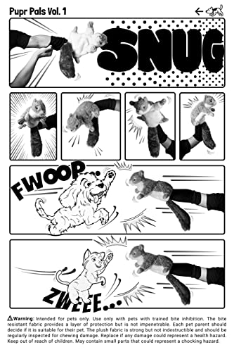Pupr Pals Dog Toy Puppet with Tough Padding for Safe Interactive Play (Large / Nutjob)
