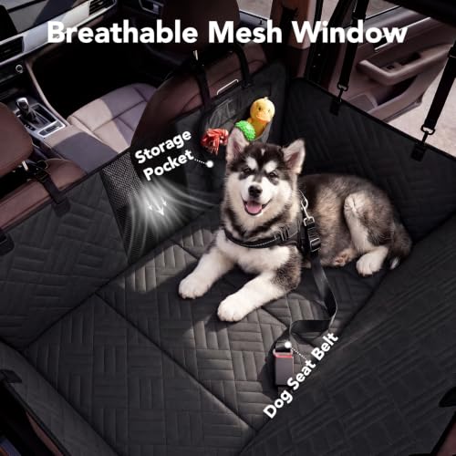 Dog Car Seat Cover (Black / 63”Lx53“W)