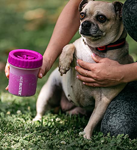 MudBuster Portable Dog Paw Cleaner (Fuchsia / Small)