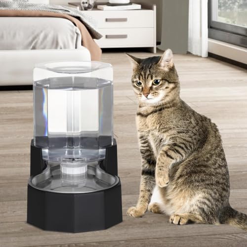 5L Cat Gravity Water Bowl Dispenser (Black / 5L Without Filter)