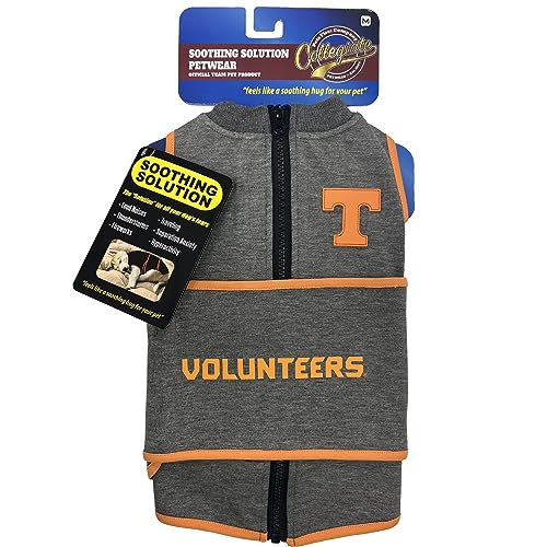 NCAA Tennessee Volunteers Dog Shirt Calming Soothing Vest for Dogs Cats with Fears (Large / Tennessee Volunteers)