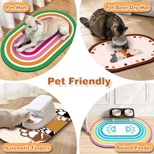 Cat Food Mat 24''x16'' (24''x16'' / Beige Paw)