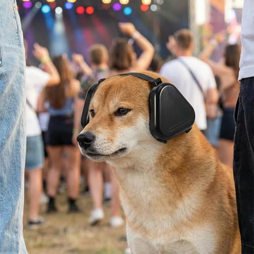 Dog Headphones for Noise Protection (Black)
