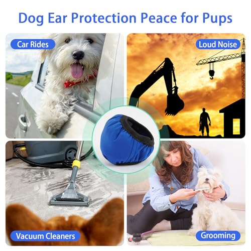 Dog Ear Cover Lightweight (Blue / Medium (Head: 11.8"–15.7"/30-40cm))