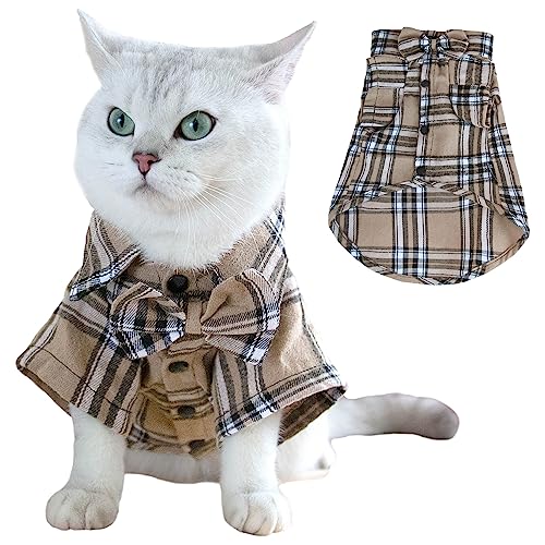 Pet Shirt Clothes for Dogs and Cats (Khaki / Large)