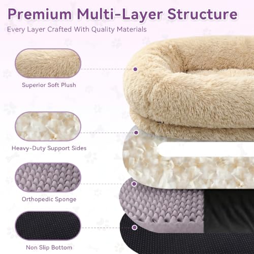 Human Dog Bed with Pillow & Blanket (Geige)