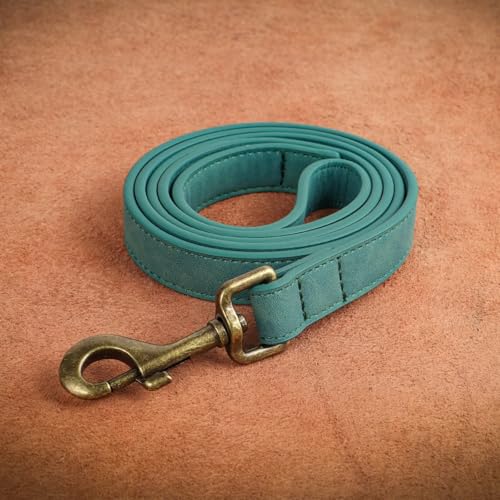PU Leather Dog Leash for Small Dogs (Green / 3/4''x 4FT)