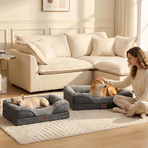 Orthopedic XXL Dog Bed for Large Dog (Grey / 52x41x8)