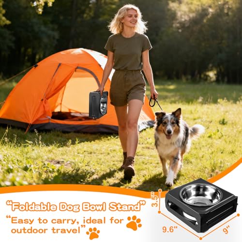 Elevated Dog Bowls (Black / 7.1" for Medium Dogs)