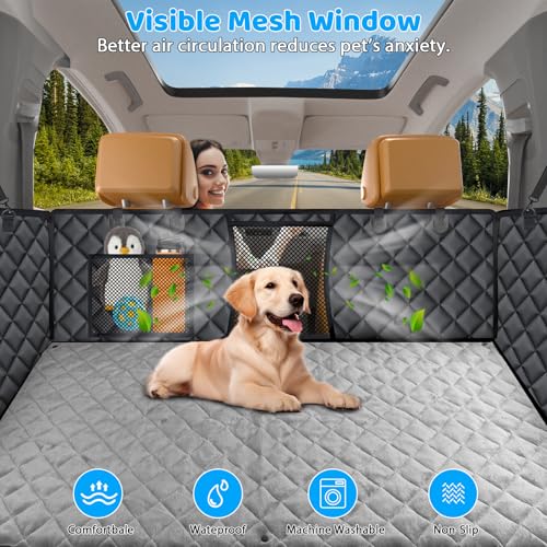 Back Seat Extender for Dogs (Black and Grey / M - Cars / Full Size SUVs)