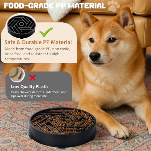 Slow Feeder Dog Bowl (black)