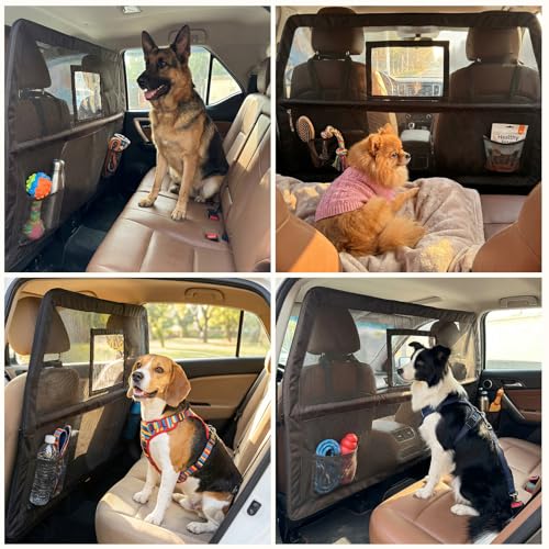 Dog Car Barriers for SUVs Trucks Cars Adjustable Dog Car Divider Pet Car Barrier for Back Seat Pet Barrier Universal