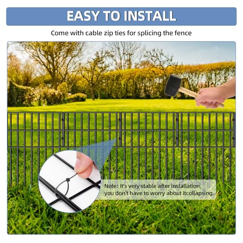 25 Pack Garden Animal Barrier Fence (27FT x17in(H), 25pack)