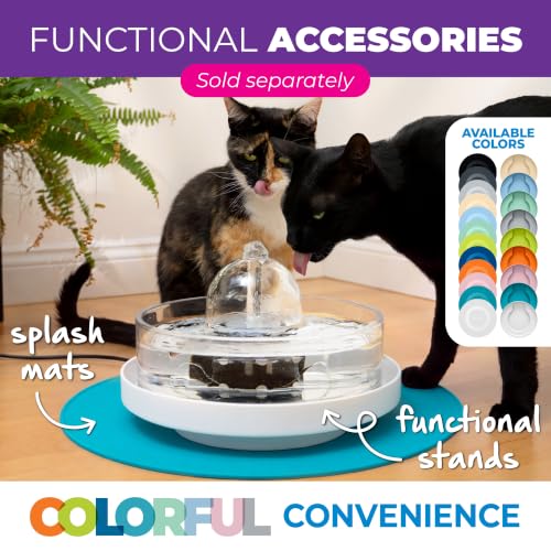 Glass Cat Water Fountain 90oz