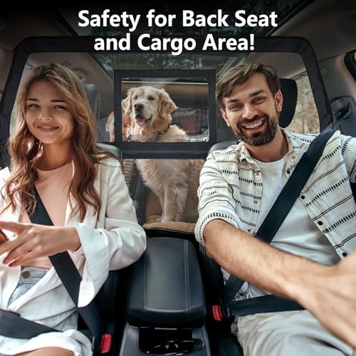 50" Pet Dog Car Barrier with Removable Visual Window (Medium 52"*32")