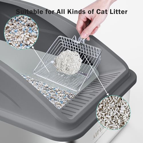 Stainless Steel Litter Box (Dark Grey / X-Large)