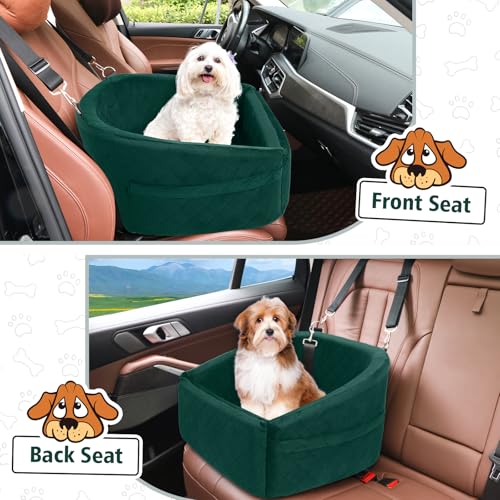 Dog Car Seat for Small Medium Dogs (Green)
