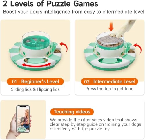 Dog Puzzle Toy 2 Levels (Green White)
