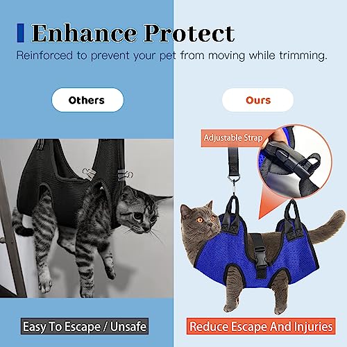 Cat Grooming Hammock Kit (XS (12 LB Max) / Blue)