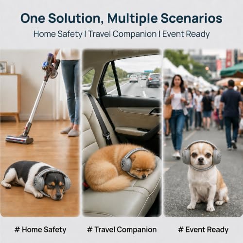 Upgraded Dog Ear Muffs for Fireworks & Thunder Calming - PetSolution