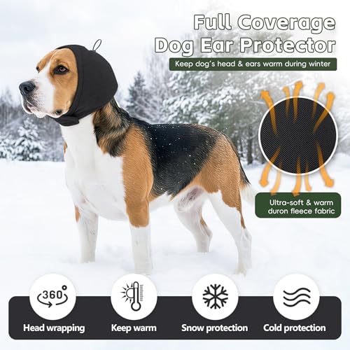 Upgraded Dog Ear Muffs No Shake Ear Wrap for Hematoma with SoundProof Pads (Grey / Small(Head Circle:10"-15"))