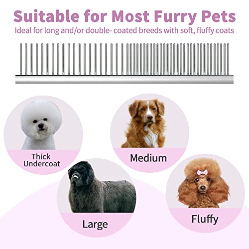 Firm Pet Grooming Kit (pink-comb2)